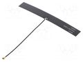 Antenna; 2G,3G,4G,GSM,LTE; 3dBi; linear; for ribbon cable; U.FL MOLEX 1052630001