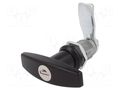 Lock; zinc and aluminium alloy; 30mm; black finish; Kit: key x2 RST ROZTOCZE 2.T30.002-30