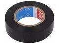Tape: electrical insulating; W: 50mm; L: 25m; Thk: 0.15mm; black TESA 53988-50/25-BK