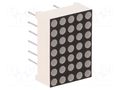 Display: LED; matrix; 5x7; red; 30÷60mcd; cathode; 12.7x17.8x6.3mm FORYARD FYM-7571AUHR-11