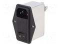 Connector: AC supply; socket; male; Inom: 4A; Ir: 0.35mA; 250VAC ROXBURGH EMC RIS0422H2