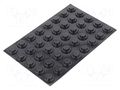 Self-adhesive foot; H: 4.7mm; black; polyurethane; Dim: Ø15.9mm 3M SJ6115/BK