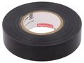 Tape: electrical insulating; W: 19mm; L: 20m; Thk: 0.18mm; black PLYMOUTH PLH-P111-19-20/BK