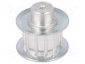Belt pulley; AT5; W: 10mm; whell width: 21mm; Ø: 17.85mm; aluminium OPTIBELT 21-AT5-12-200ZA