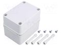 Enclosure: multipurpose; X: 80mm; Y: 110mm; Z: 85mm; PICCOLO; grey FIBOX PCB85G