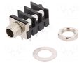 Connector: Jack 6,3mm; socket; female; ways: 3; angled 90°; THT CLIFF FCR11650EW