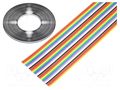 Wire: ribbon; 34x28AWG; 1.27mm; stranded; Cu; unshielded; PVC; 300V CONNFLY DS1058-34M28