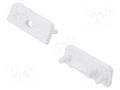 Cap for LED profiles; white; 20pcs; ABS; with hole; SURFACE10 TOPMET TOP.77980001