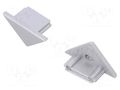 Cap for LED profiles; grey; 2pcs; ABS; TRIO10 TOPMET TOP-91070040