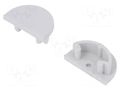 Cap for LED profiles; grey; 2pcs; ABS; ARC12 TOPMET TOP-B2990022