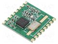 Module: RF; FM transceiver; FSK; 433.92MHz; SPI; -121dBm; 13dBm; SMD HOPE MICROELECTRONICS RFM23B-433S2