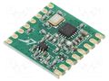 Module: RF; FM transceiver; FSK,GFSK,OOK; 868MHz; SPI; -120dBm HOPE MICROELECTRONICS RFM300HW-868S2