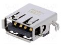 Connector: USB A; socket; on PCBs; THT; PIN: 4; angled 90°; USB 2.0 MOLEX MX-48258-0002