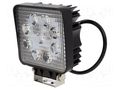 Lamp: working; 27W; 10÷30VDC; 6500K; IP67; Light source: LED x9 ELTA EB8004