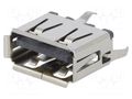 Connector: USB A; socket; on PCBs; THT; PIN: 4; straight; USB 2.0 MOLEX MX-105057-0001