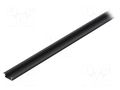 Profiles for LED modules; black; L: 1m; BEGTIN12; aluminium TOPMET TOP-BEGTIN12/BK-1M
