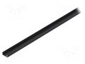 Profiles for LED modules; black; L: 1m; BEGTON12; aluminium TOPMET TOP-BEGTON12/BK-1M