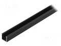Profiles for LED modules; black; L: 1m; SMART16; aluminium TOPMET TOP-SMART16/BK-1M