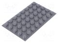Self-adhesive foot; H: 7.9mm; grey; polyurethane; Dim: 16x16mm 3M SJ5027/GY