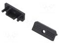 Cap for LED profiles; black; 20pcs; ABS; with hole; SURFACE10 TOPMET TOP.77980002