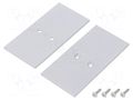 Cap for LED profiles; silver; 2pcs; steel; 33.4x67.5x2mm TOPMET TOP-V4560022