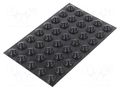 Self-adhesive foot; H: 6.4mm; black; polyurethane; Dim: Ø15.9mm 3M SJ6125/BK