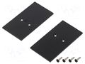Cap for LED profiles; black; 2pcs; steel; 33.4x62.3x2mm TOPMET TOP-V4570002