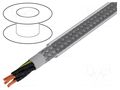 Wire; Pro-Met; 5G0.75mm2; shielded,tinned copper braid; PVC; 50m ALPHA WIRE 470057CY-CL321