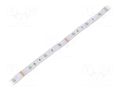 LED tape; RGB; 3535; LED/m: 30; 10mm; white PCB; IP65; 6W/m; 12VDC WISVA OPTOELECTRONICS HH-RGBAI-3535FWA