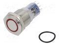 Switch: vandal resistant; DPDT; 3A/250VAC; IP67; ON-(ON); red BULGIN MP0045/1D2RD220S