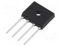 Bridge rectifier: single-phase; Urmax: 1kV; If: 2A; Ifsm: 60A; flat YANGJIE TECHNOLOGY D2UB100-YAN