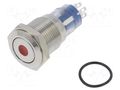 Switch: vandal resistant; DPDT; 3A/250VAC; IP67; ON-(ON); red BULGIN MP0045/1E2RD220S