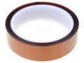 Tape: high temperature resistant; Thk: 0.06mm; 40%; amber; W: 25mm IPT POL-25MM