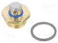 Breather cap; high design,with stainless steel cap; brass; 27mm ELESA+GANTER GN884-G1/2-B-MS