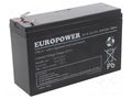 Re-battery: acid-lead; 12V; 5.5Ah; AGM; maintenance-free; EV EUROPOWER ACCU-EV6-12/EUR