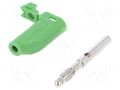 Connector: 4mm banana; plug; 32A; 33VAC; 70VDC; green SCHÜTZINGER FK15SNI-GN