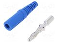 Connector: 4mm banana; plug; 32A; 33VAC; 70VDC; blue; non-insulated SCHÜTZINGER FK9SNI-BL
