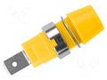 Connector: 4mm banana; socket; 32A; 1kV; yellow; nickel plated SCHÜTZINGER SAB7560NI-GE