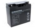 Re-battery: acid-lead; 12V; 20Ah; AGM; maintenance-free; EV EUROPOWER ACCU-EV22-12/EUR