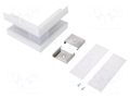 Connector 270°; white; aluminium; VARIO30-05 TOPMET TOP-V4770001