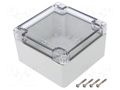 Enclosure: multipurpose; X: 105mm; Y: 105mm; Z: 60mm; ZP; light grey KRADEX ZP10510560SJP-PC