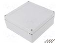 Enclosure: multipurpose; X: 150mm; Y: 150mm; Z: 60mm; ZP; ABS; IK07 KRADEX ZP15015060SJ-ABS