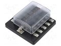 Fuse boxes; 19mm; 30A; screw; Leads: M4 screws; Body: black; ways: 10 SCI R3-76-07-3L110