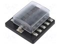 Fuse boxes; 19mm; 30A; screw; Leads: M4 screws; Body: black; ways: 10 SCI R3-76-07-3L110