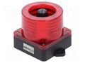 Signaller: lighting-sound; 10÷30VDC; LED; red; IP66; Ø136x126mm QLIGHT QWCD35SD-12/24-R