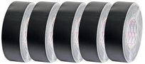 GAFFA TAPE 50MM X 50M MATT BLACK 5/PACK AGTM50X50BLK5PK