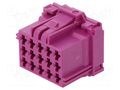 Connector: automotive; plug; female; MCP 2.8; PIN: 15; for cable TE Connectivity 8-968973-1