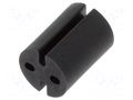 Spacer sleeve; LED; Øout: 4.8mm; ØLED: 3mm; L: 6.4mm; black; UL94V-0 DREMEC DR8GE04V80382