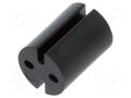 Spacer sleeve; LED; Øout: 4.8mm; ØLED: 3mm; L: 6.4mm; black; UL94V-0 DREMEC DR8GE04V80391
