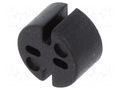 Spacer sleeve; LED; Øout: 5.1mm; ØLED: 5mm; L: 3mm; black; UL94V-0 DREMEC DR8GE04V80379